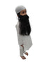 BookMyCostume Muslim Man White Kurta Pyjama with Beard for Boy's Kids Indian Fancy Dress Costume